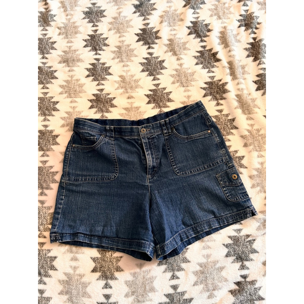 Women's Gloria Vanderbilt Blue Jean Shorts Plus Size 14